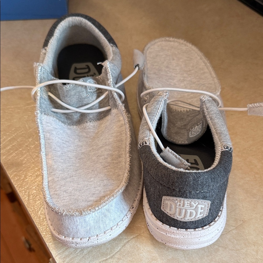 Hey Dude Shoes - Gray and White